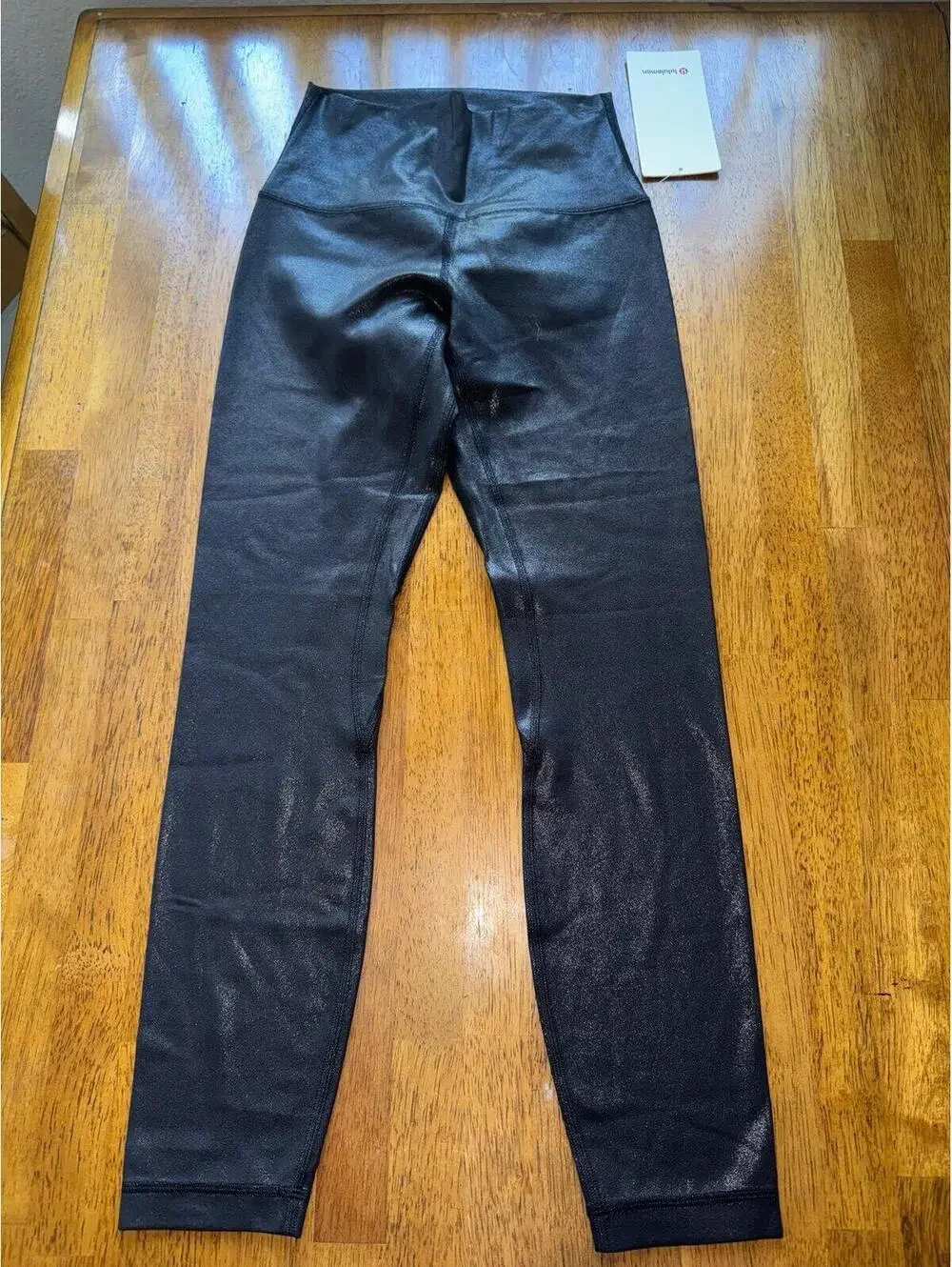 Lululemon Align High Rise 25” Shine Radiate Foil Black Size 4 NWT